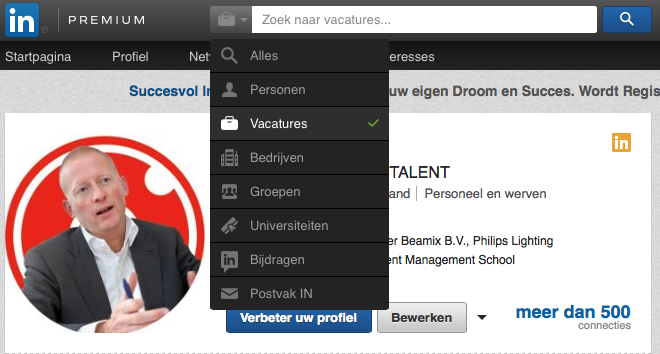 zoeken LinkedIn