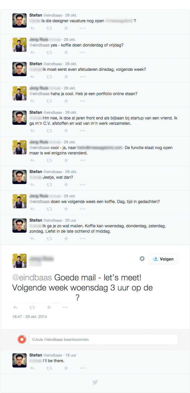 Twitter-conversatie