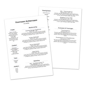 Gratis cv template Dublin